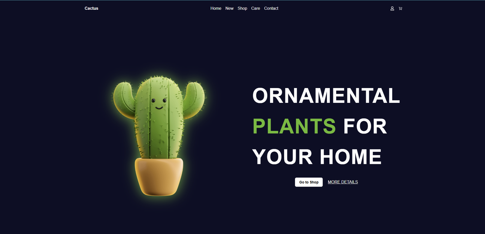 Cactus Selling Website Landing Page